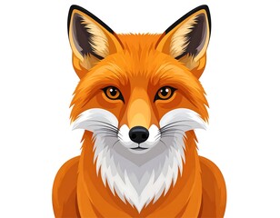 Close-up portrait of a red fox