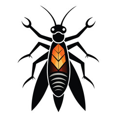 Minimalist Earwig Logo Design on White Background