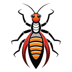 Minimalist Earwig Logo Design on White Background