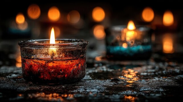 Candles glowing in the dark, symbolizing remembrance, loss, and hope International Day of Remembrance of Enforced Disappearances