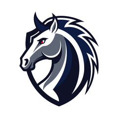 Stylish Horse Mascot Logo Vector