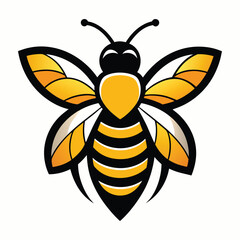 Creative Honey Bee Icon Vector