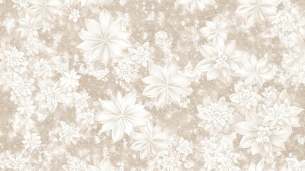 Beige floral seamless pattern.