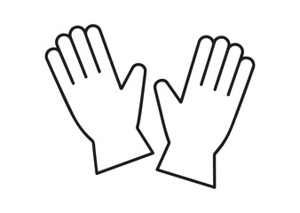 Obraz premium Gardener gloves line art vector