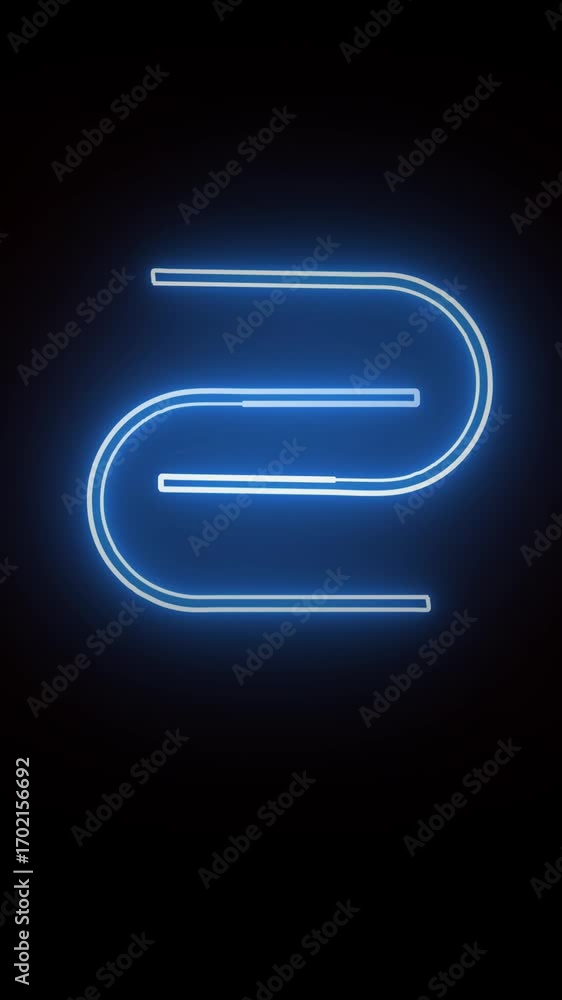 Poster futuristic neon lines energy design element loop vertical video. neon glowing lines animation modern