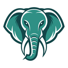 Elephant Vector Logo Isolated on White Background