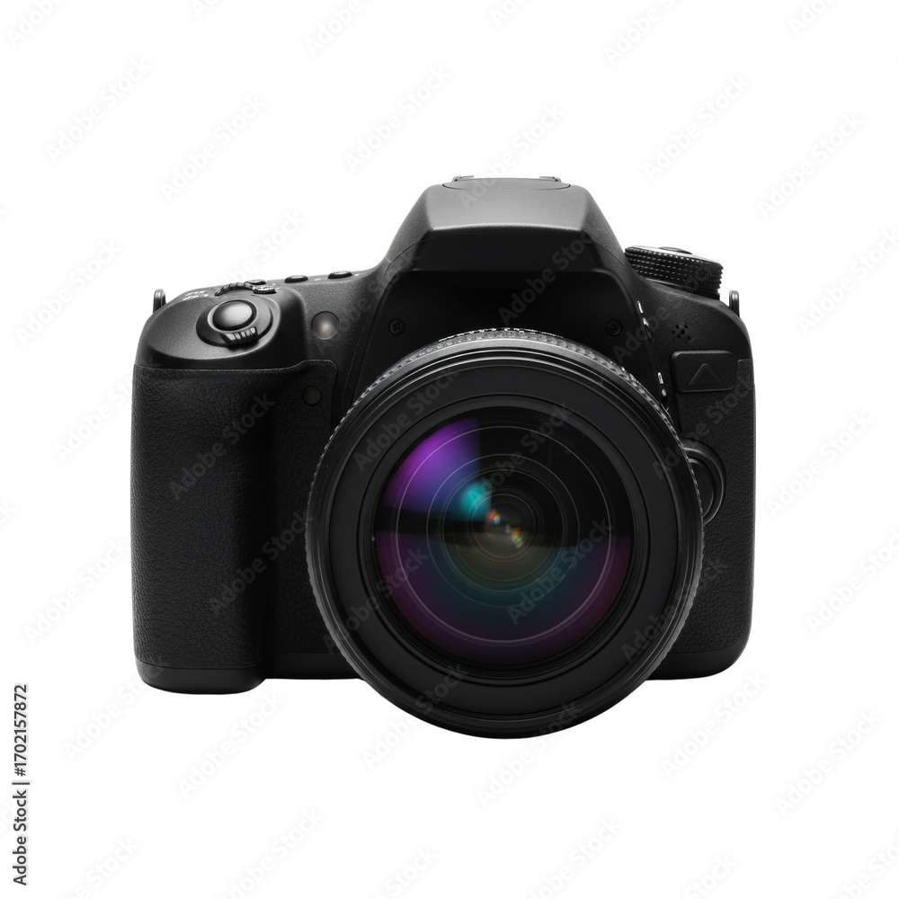 Poster sleek photographic device rendered in tones of deep shadow featuring optical precision