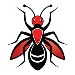 Ant Symbol Logo Isolated on White Background