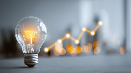 Strategy business ideas concept for innovation planning and planning ideas competition, business growth, strategy, economic growth, advertising, promotion, futuristic graphic icon and light bulb.