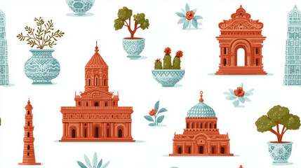 captivating representation of top  cities in cis highlighting their unique symbols and rich cultural traditions