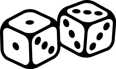 Chance luck game dice gambling lucky numbers play vector