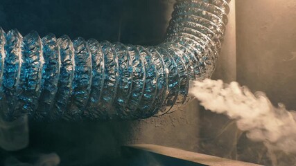 Pipe Leaking In Industrial Setting
