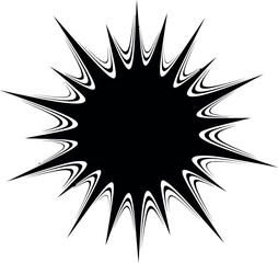 Abstract black burst starburst explosion graphic vector vector