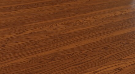 Fototapeta premium Closeup of a glossy brown wooden floor