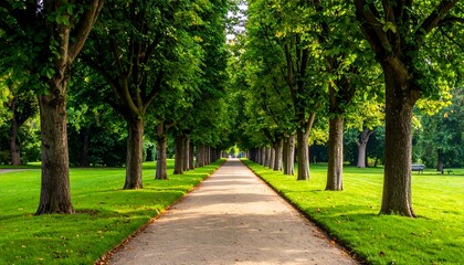Obraz premium A pathway lined with trees