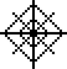 halloween spider web pixel art