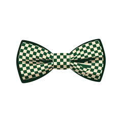 Classic black and white checkered bow tie elegant formal accessory fashion statement vector