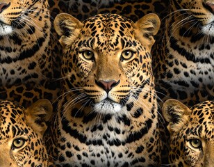 Obraz premium Classic Leopard Seamless Repeating Pattern Design