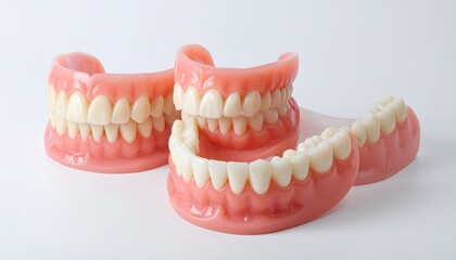 Fototapeta premium Complete dental prosthetics set showcasing modern denture technology advancements