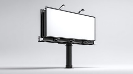 Fototapeta premium Blank Billboard Mockup for Advertising, Marketing and Promotional Campaigns Isolated on Clean Background