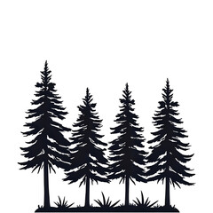 silhouettes of trees