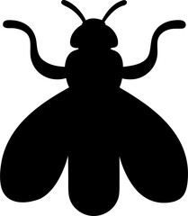 Firefly Silhouette Vector | Glowing Insect Outline | Summer Night Bug Clipart Design