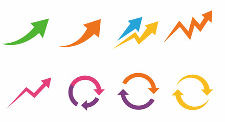 Curved Flow Arrow with Dotted Trail