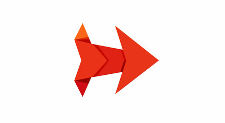 Origami-Style Sharp Edge Arrow