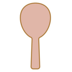 シンプルなピンクのしゃもじのイラスト