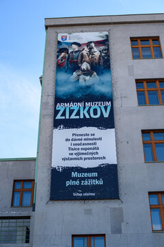 Army Museum Zizkov exhibiting military history of the Czech territory and statehood in Prague, Czech Republic