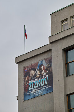 Army Museum Zizkov exhibiting military history of the Czech territory and statehood in Prague, Czech Republic