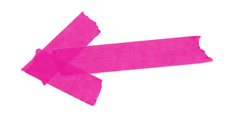 Pointing the way forward a bold pink tape arrow directing towards new beginnings on a deep black