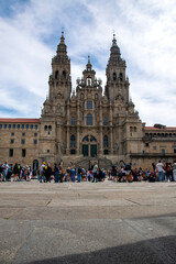 Obraz premium Plaza del obradoiro y catedral de Santiago