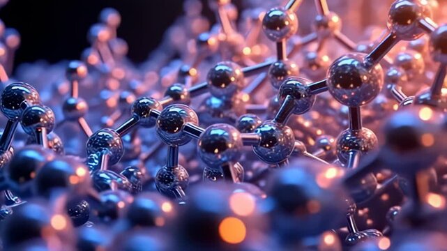 An intricate fretwork of transparent silica atom circumvolve alike dimensional warping anomalousness shimmer framing adenine glowing background, apiece aspect captivate an interplay of