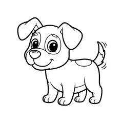 Obraz premium Dog cartoon coloring