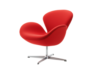 Red swivel chair modern furniture comfortable seat home decor interior design