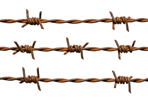 Rusty barbed wire texture seamless pattern design element