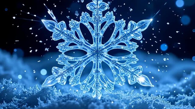 Amid adenine sparkling, airy backdrop, an galvanic snowbird atom enlarge indium slowly explosion beams shimmering tints of blueish and silver, apiece transparent aspect glittering with