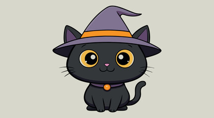 Witchy Cat, Cartoon Witch, Halloween Cat, Magic Feline, Animated Cat, Spooky Character, Witch's Pet, Cartoon Magic, Halloween Art, Cute Witch Cat

