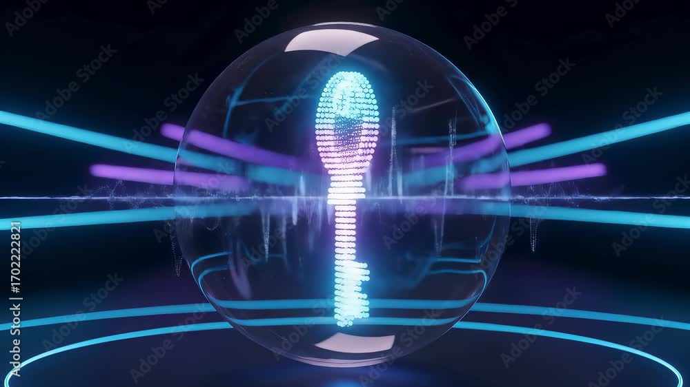 Aufkleber glowing digital key icon surrounded by abstract quantum waveforms, symbolizing quantum resistant cyb