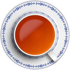 Cup and saucer transparent PNG. Cup and saucer top view. Cup and saucer vector illustration. Porcelain teacup and saucer. Cup and saucer clip art.