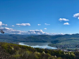 lake and mountains