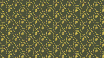 seamless pattern with golden leaves