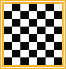 Fototapeta premium Empty wooden chessboard ready for strategic game play vector