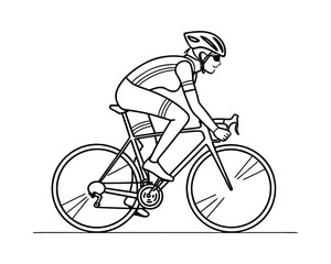 Naklejka premium Bicycle Race: Speed, Endurance, and Road to Victory