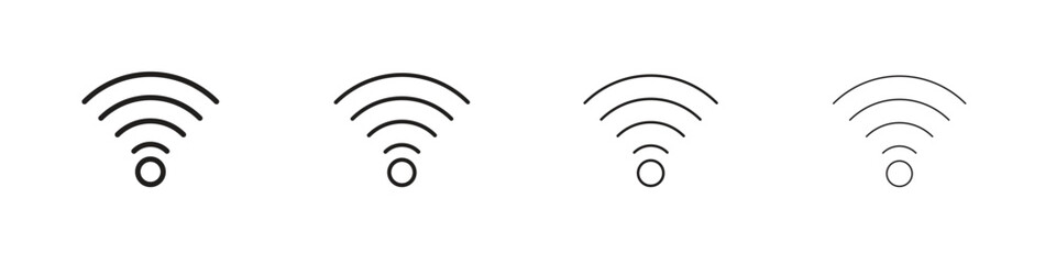 Wifi icon vector graphics. black style vector icons