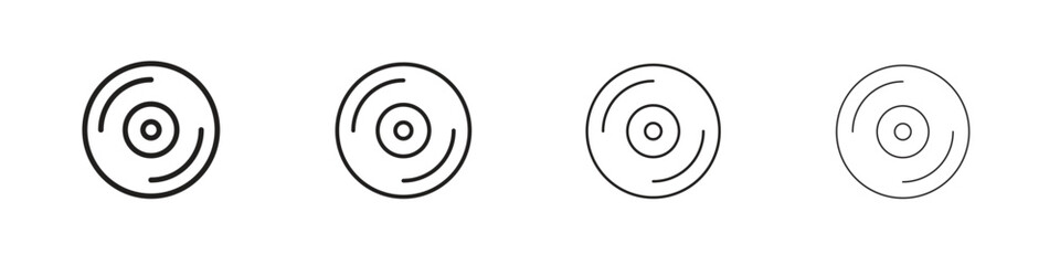 Vinyl icon vector graphics. black style vector icons