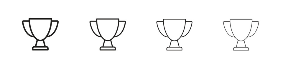 Trophy icon vector graphics. black style vector icons