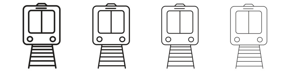 Train icon vector graphics. black style vector icons