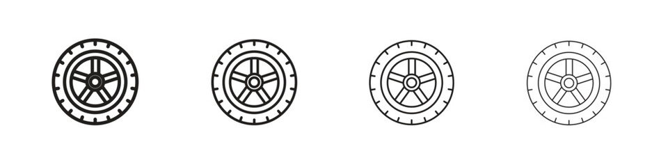 Tire icon vector graphics. black style vector icons © Dan